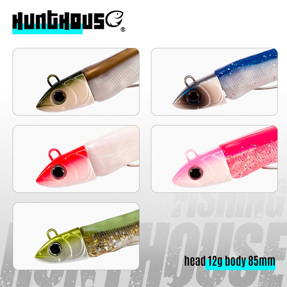 

Hunthouse Barre T. Minnow Fishing Lure 5PCS Combination 85mm/12g 100mm/25g Soft Bait Silicone Fishing Tackle For Bass LW216