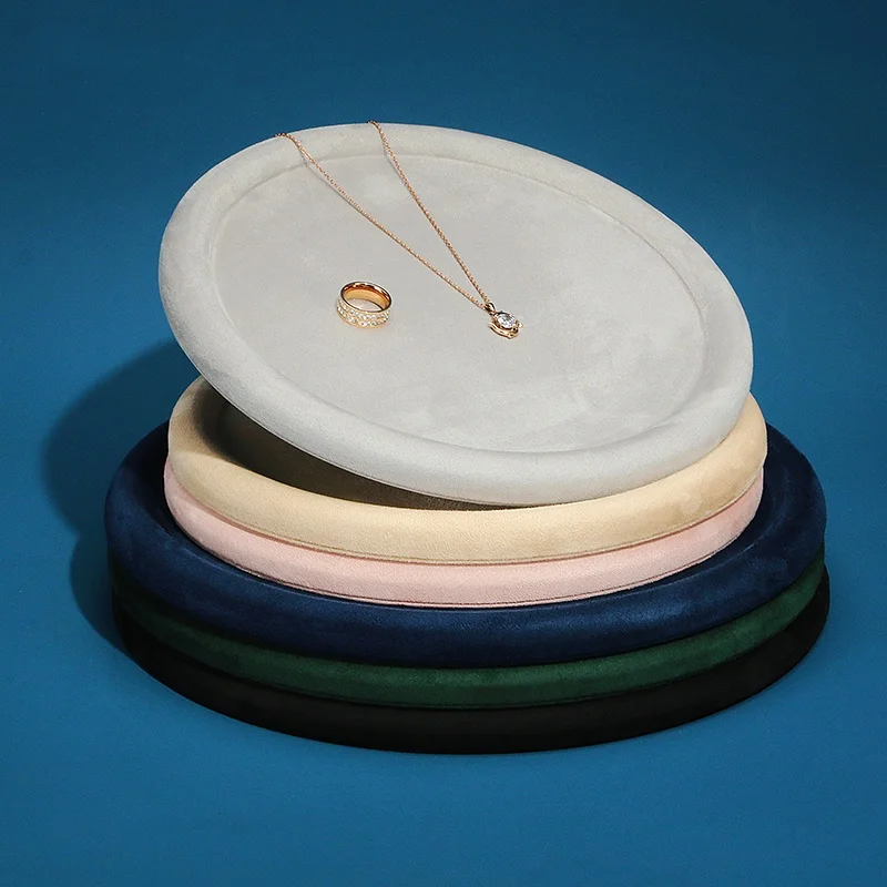 

Поднос для ювелирных изделий круглой формы 25 см, пустая подставка для ювелирных изделий, держатель для колец и ожерелья