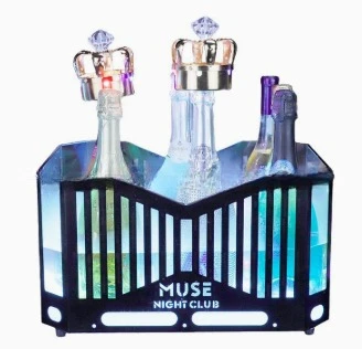 Thickened Long LED Lighted Ice Bucket Glowing Beer Bottle Holder Champagne Cooler for Bar Nightclub Party