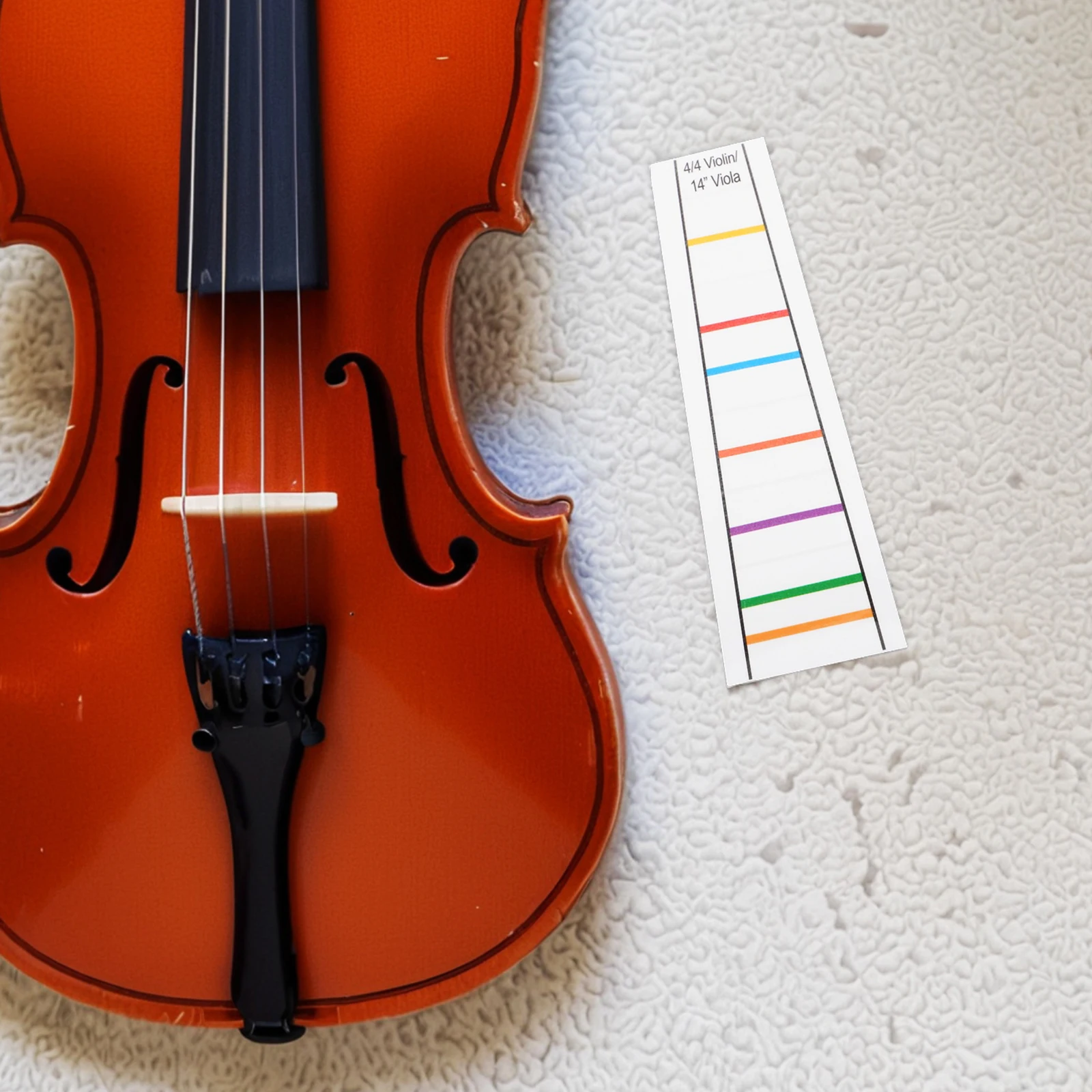 

2Pcs Violin Fretboard Guide Stickers Transparent Decals for Beginners Easy to Apply and Remove Clear Markings Scales Notes
