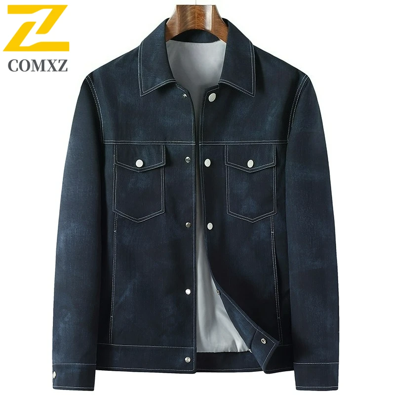 

COMXZ Mens Jacket Turndown Collar Casual Camo Fly Fishing Versatile Coat Stylish Outdoor Streetwear Lightweight Autumn Jackets