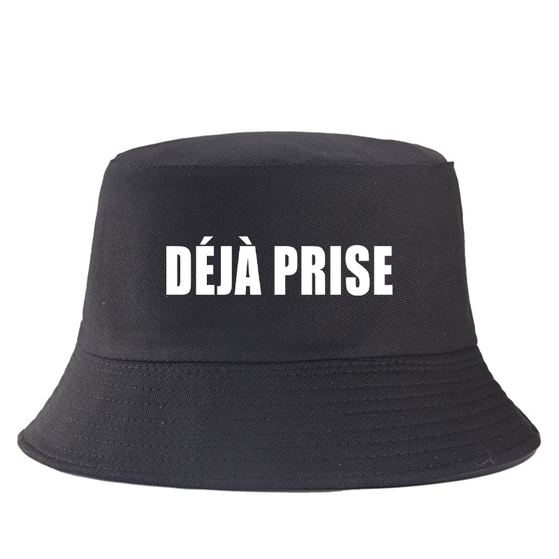 Déjà Pris(e) letra Bob Imprimé sombrero de cubo Reversible mujeres hombres viaje Casual gorra de pescador niña niño algodón sombrero de Panamá