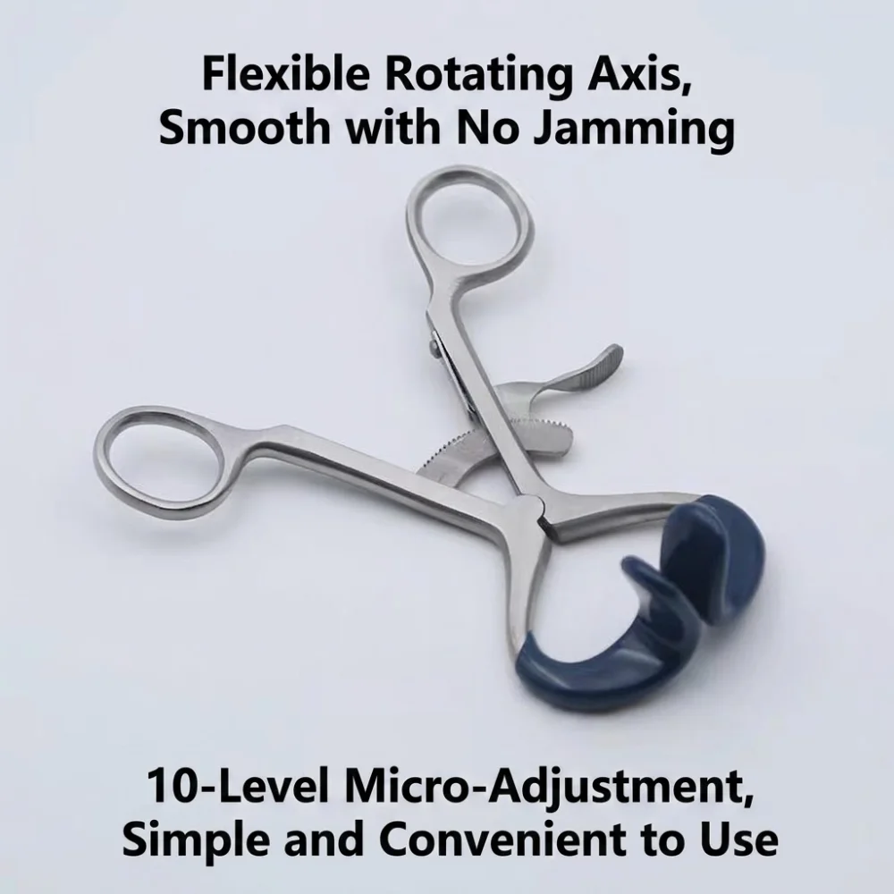 Dental Forced Mouth Opener Stainless Steel Jaw Retractor Trismus Exerciser 10-Level Micro-Adjustment Tool S M L 1Pcs/3Pcs Set