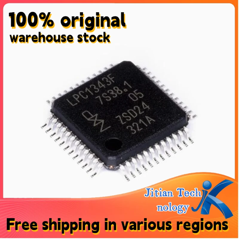 100% original inventory 1PCS LPC1343FBD48 logo LPC1343F LQFP48 32-bit microcontroller chip Channel direct sales