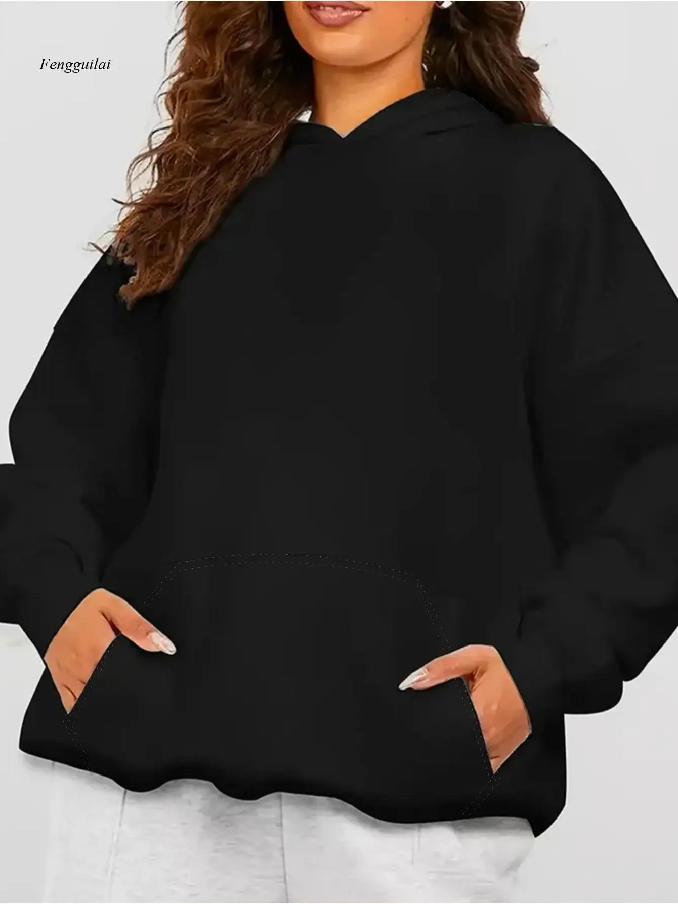 Elegantes Sweatshirt mit Aufdruck „COFFEE CLUB“. |   Stilvoller Langarm-Pullover-Hoodie, Weihnachts- und Winterbekleidung