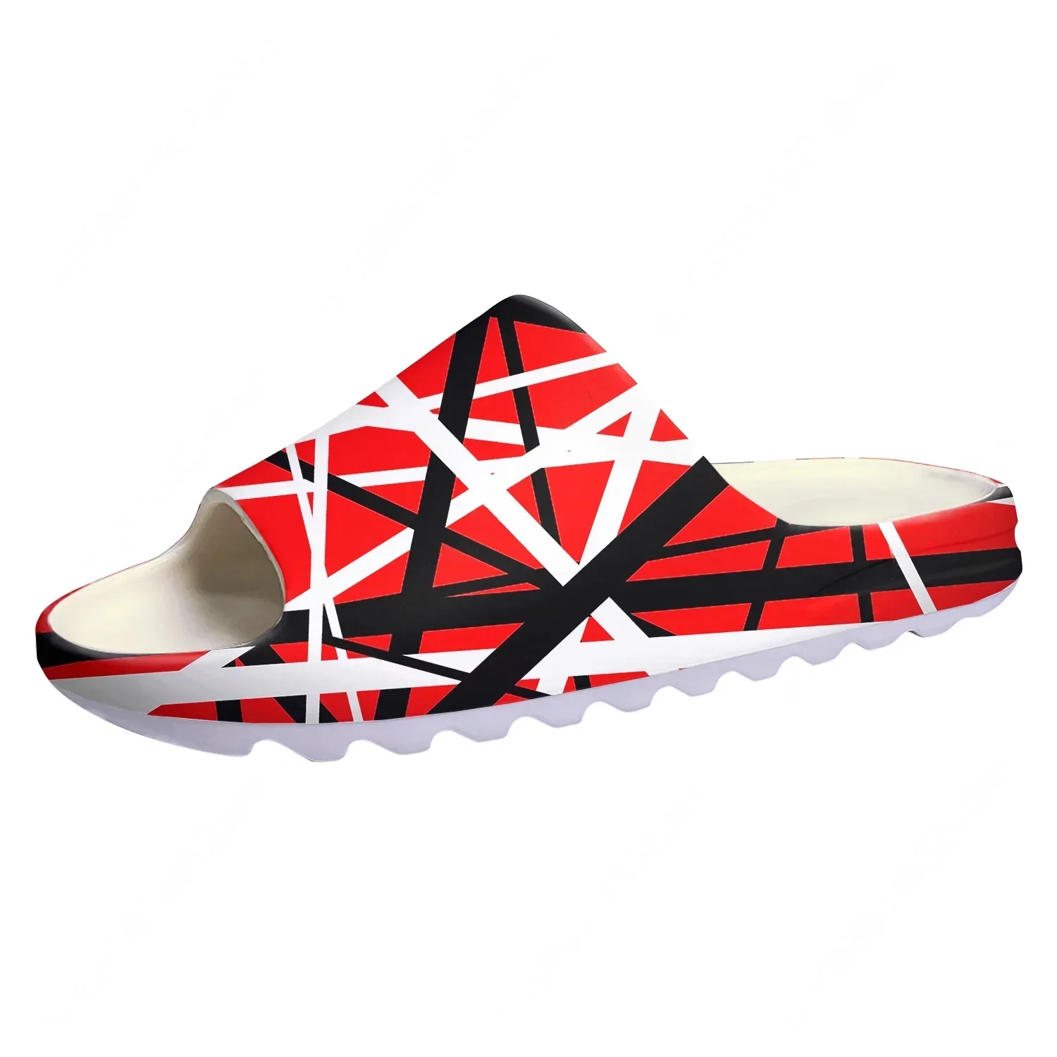 Van Evh 5150 Stripes Halen Soft Sole Sllipers Mens Womens Teenager Home Sandals Step on Customize Bathroom Beach Slides Shoes view 2