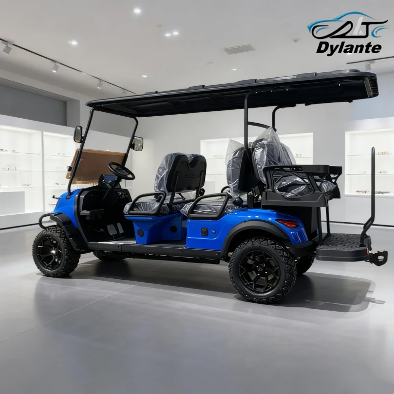 

Высокоскоростная передвижная электрическая тележка для гольфа с литиевой батареей, гарантированная быстрая доставка, уличный легальный 4-местный электрический велосипед для взрослых