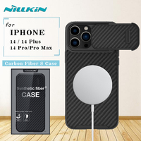 for IPhone 13 14 Plus Pro Max Magnetic Case Nillkin Magsafe Carbon Case Camera Protector Back Cover For iPhone 14 Plus Pro Max