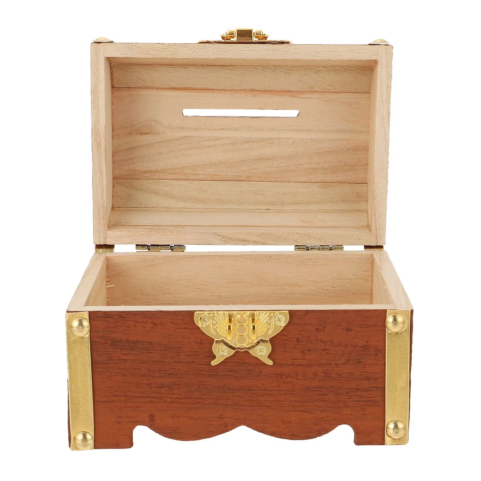 

Wooden Money Wood Money Bank Coin Case With Lock Retro Storage Home Decor Wood Wooden Coin Case Container