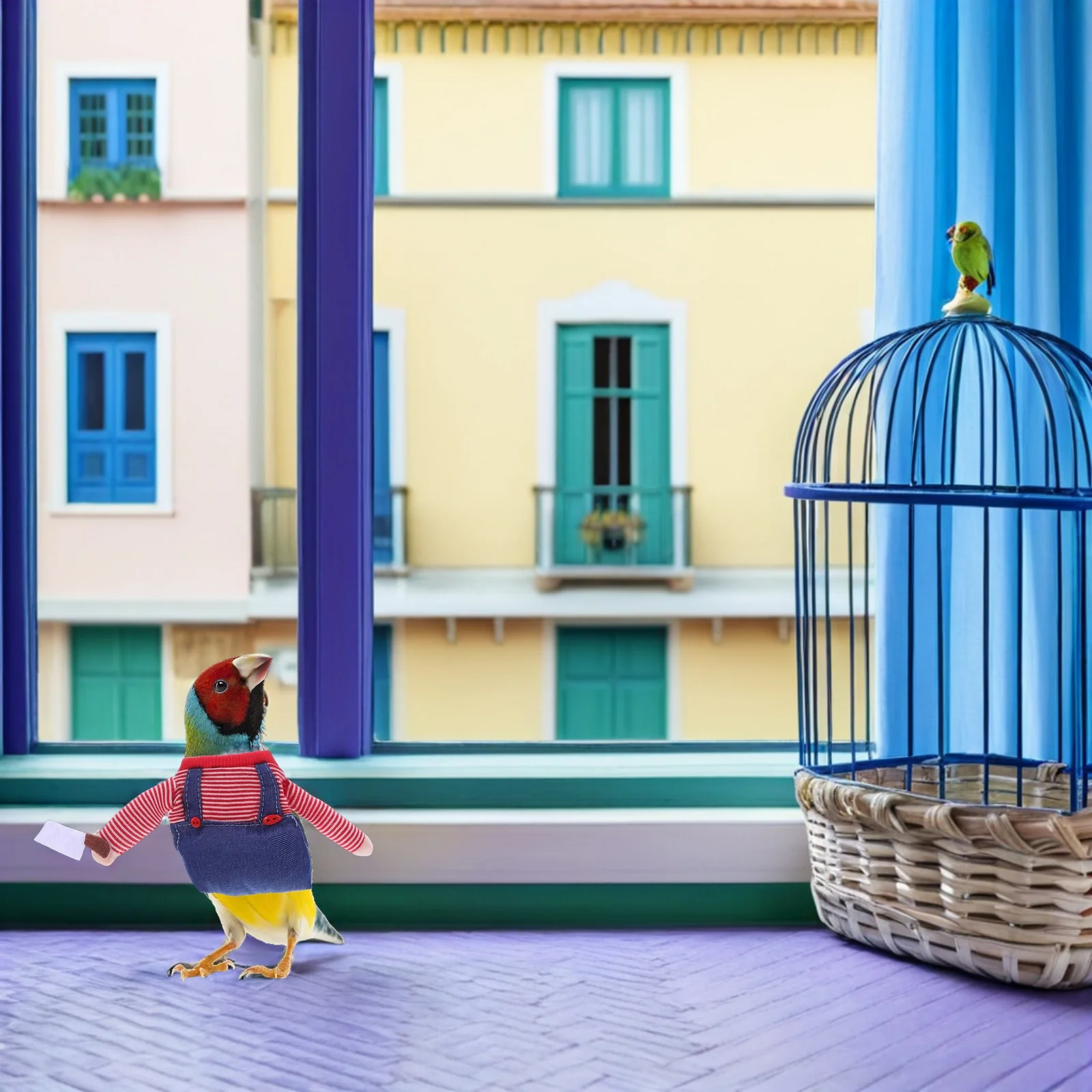 

Parrot Costume Bird Cosplay Suit Funny Parrot Outfit Apparel for African Greys Cockatiels Parakeets Sun Conures Pet Birds