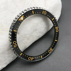 Anillo giratorio de bisel de acero inoxidable SKX007, inserto de bisel de cerámica, compatible con SKX007, SKX009, SRPD, piezas de caja de reloj para hombres, regalos