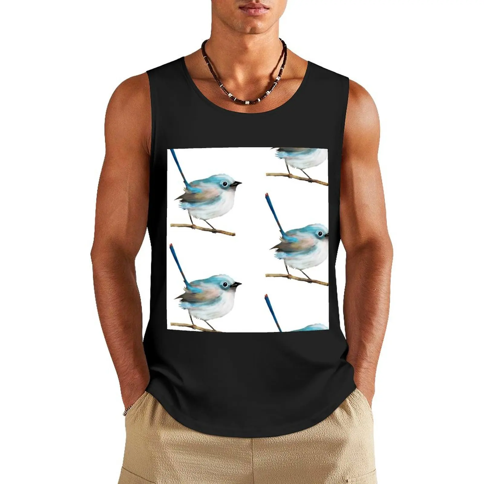 Little Fairywren Tank Top anime top Men's gym Vest