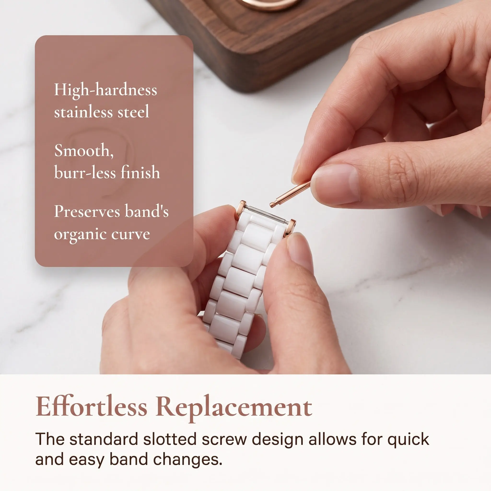 2 Pcs Watch Band Spring Bars Attachment Rod Tube Pin Screw Connector Interchangeable Pins Connectors