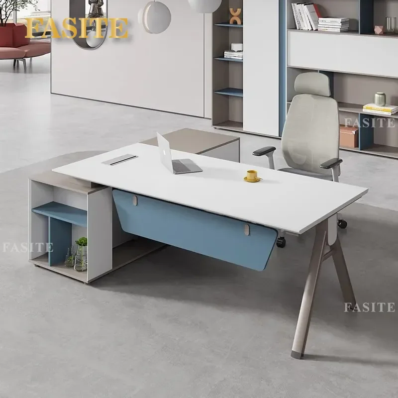 For Simple Modern Boss Office Desk and Chair Combination Single Large Supervisor Manager Table Furniture