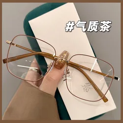 New Fashion Women's Glasses Square Shape Blue Light Blocking Woman Glasses Frames Korean Style Girls Eyewear