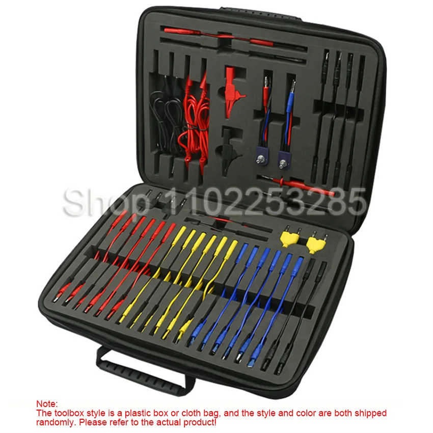 Tester per cavi per circuiti 92pcs kit di strumenti manuali per riparazione diagnostica per Test di piombo automobilistico con morsetti Clip a