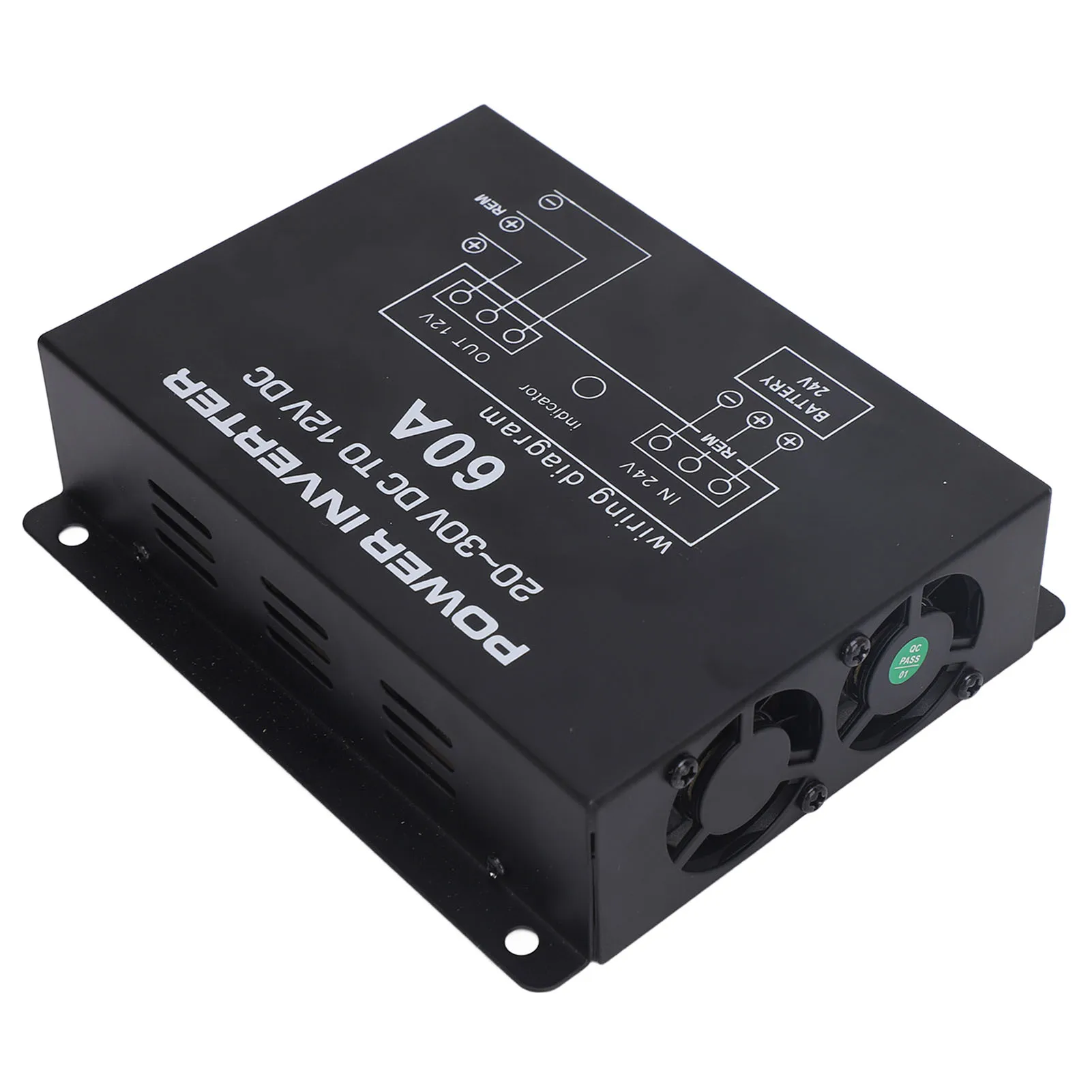 منظم مخفض الجهد تبديد الرأس السريع 24 فولت إلى 12 فولت محول خفض الجهد مع التحكم في درجة الحرارة لحافلات RVS SUV