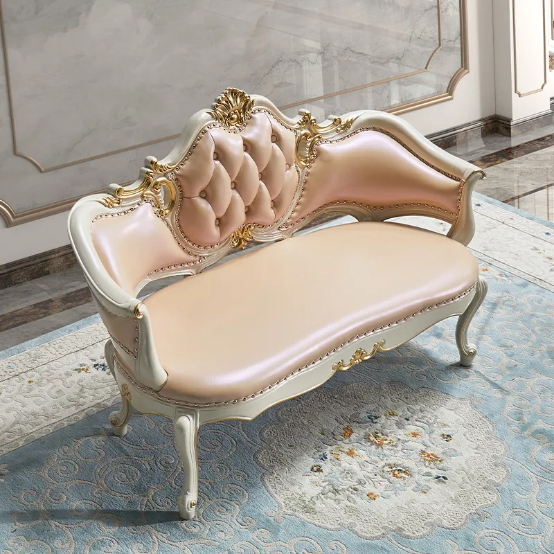 

PYJ European sofa, living room concubine chair, American light luxury leather solid wood sofa