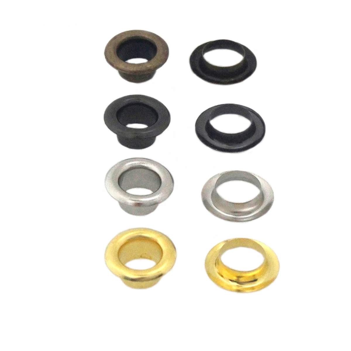 100sets 6mm Brass Double Sided Eyelet with Washer Leather Craft Repair Grommet Round Eye Rings For Shoes Bag Clothing Belt Hat