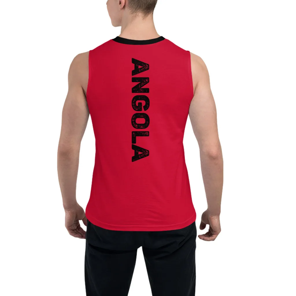 Sleeveless T-shirt Angola Flag 3D Men\'s Boys Tshirt Gyms Tank Tops Fitness Joggers Basketball Training Vest