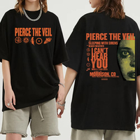 Pierce The Veil I Can’t Hear You World Tour T-shirts Two Sides Unisex Cotton TShirts Men Women's Music Tees Rock Band Punk Tops