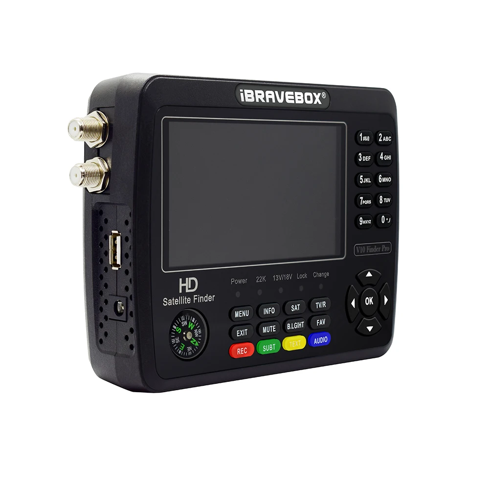 IBRAVEBOX V10 مكتشف برو HEVC الأقمار الصناعية مكتشف متر DVB-S2X S2 DVB-T2 H.265 مقابل satlink ST-5150 ws-6980 V8 Finder2 برو