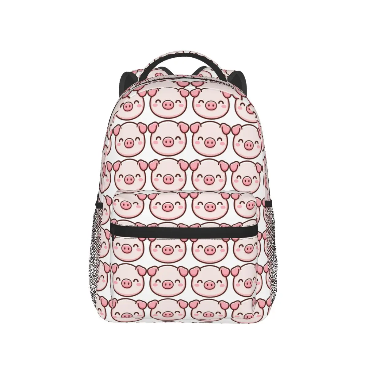 

Cartoon Pink Pig Face Design Backpack Hot Sale Daypack Large Capacity Kids BookBag School Bag Shoulder Bags for Men Women