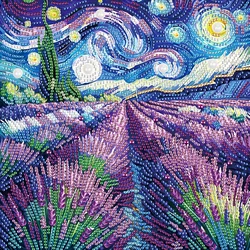 DIY Lavender Fields 5D Special Shape Diamond Art Kits for Beginners,Diamond Art Painting Kits for Home Wall Decoration Gift