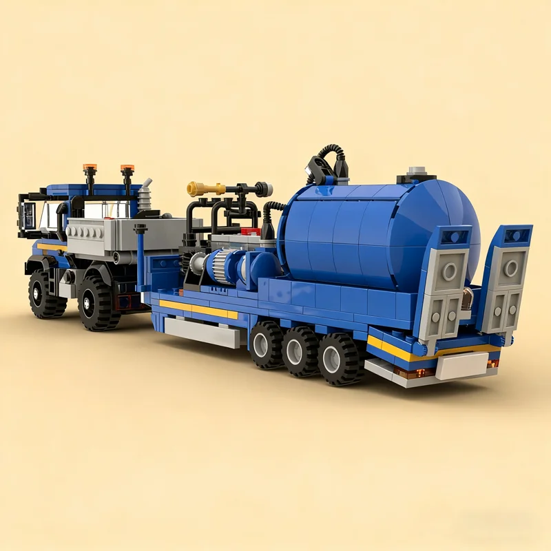 691 stücke MOC Eichel Utility Lkw Sprayer Anhänger Modell Bausteine Architektur Spielzeug Weihnachten Geschenke Kreative Idee Bildung