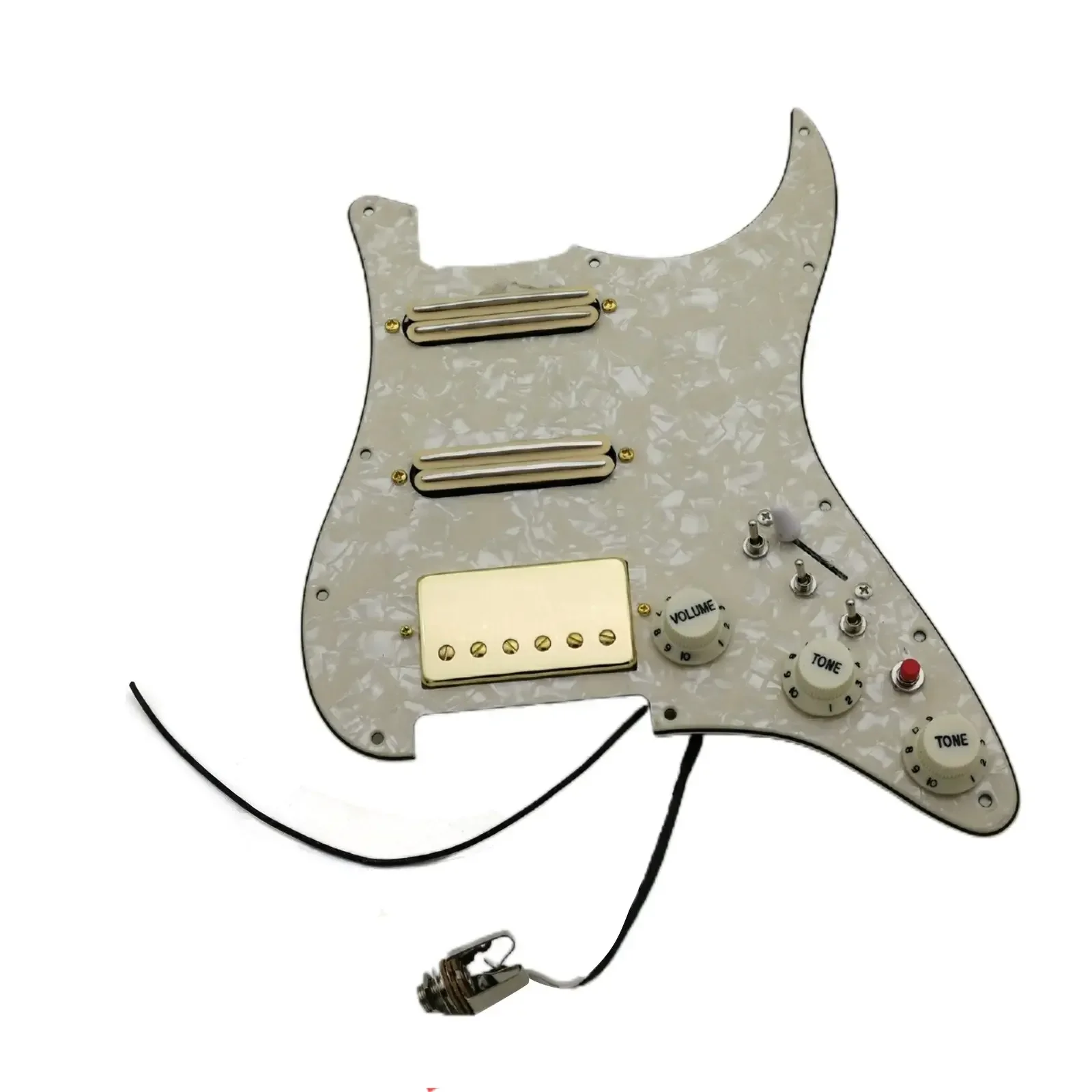 Guitar Pickups Prewired loaded Pickguard Humbucker Pickups Alnico 5 HSS Wiring Harness Push-Pull Single Cut Set For /Guitar