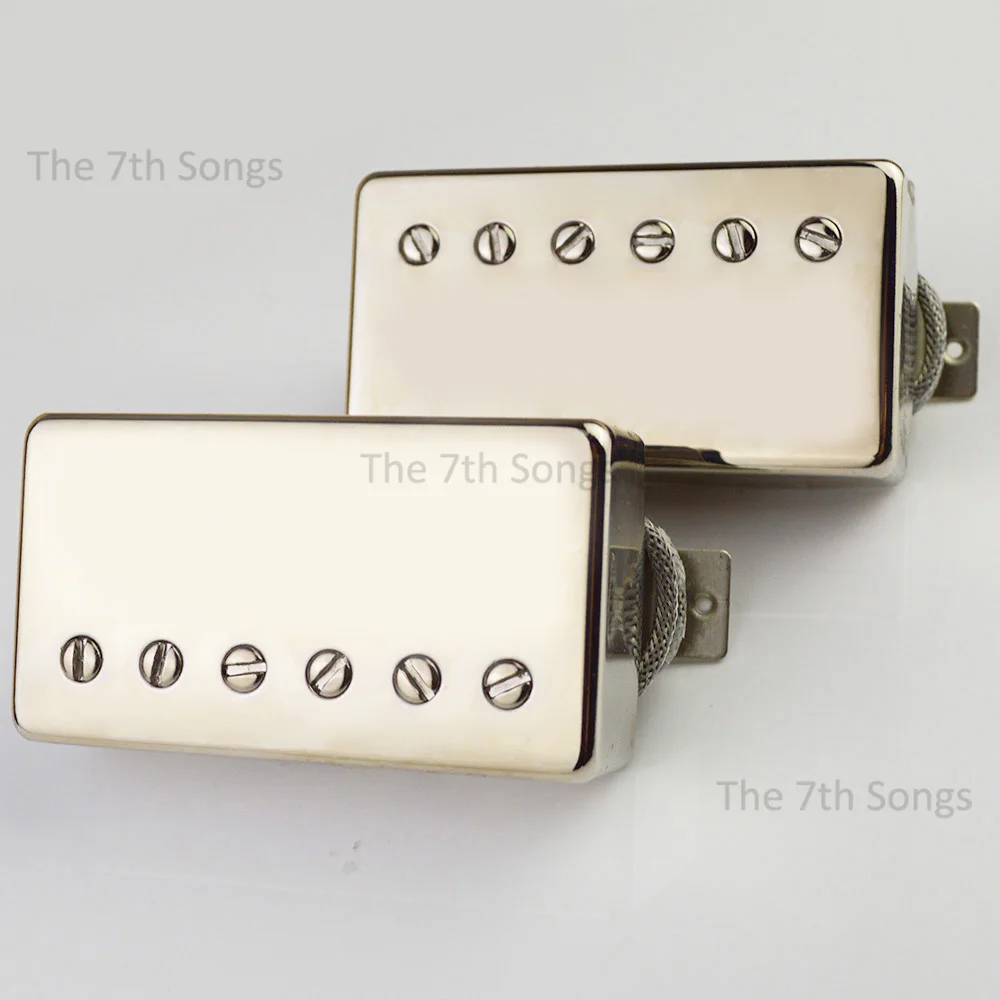 SH1 59 PAF ألنيكو 5 هامبوكر بيك اب الرقبة جسر النيكل غطاء فضي هامبوكر للجيتار الكهربائي