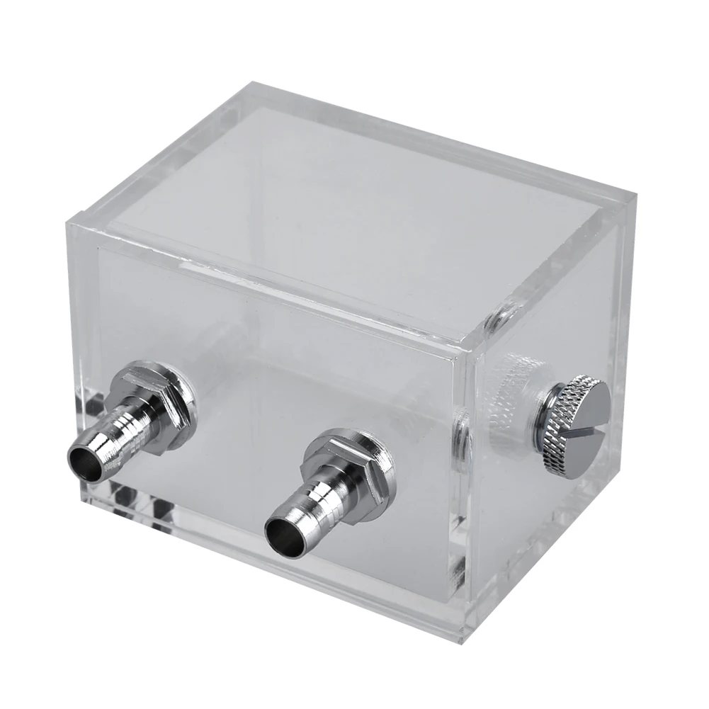 200ml Acrylic Water Tank Cooler G1/4 2 Thread Clear Water Tank Reservoir 5mm Thickness for PC Liquid Cooling System Accessories view 2