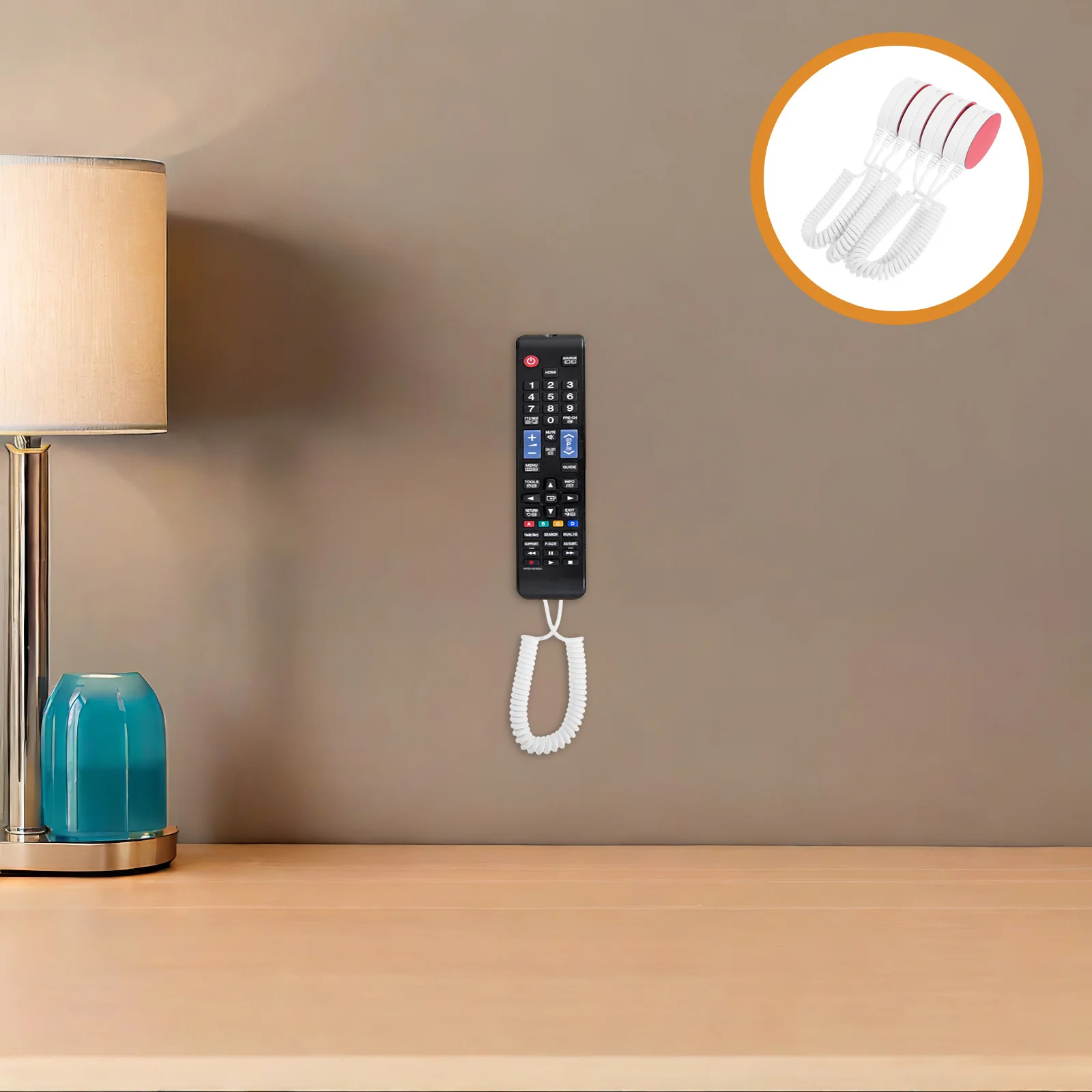 

4pcs Anti-Lost Remote Control Lanyard Retractable Plastic Tether For Dvd Universal Holder Cable Home