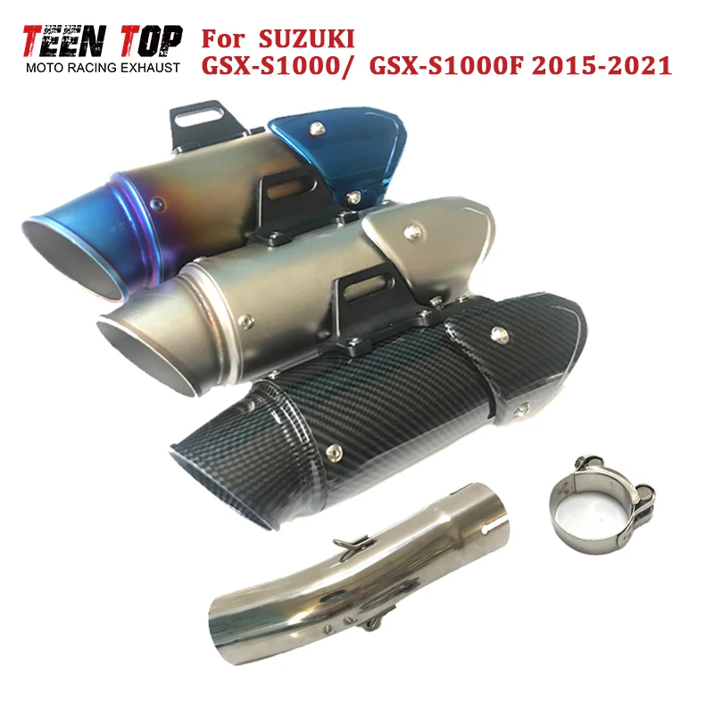 

51mm Motorbike Exhaust Pipe For SUZUKI GSX-S1000 GSX-S1000F Middle Link Pipe GSXS1000F Exhaust Muffler Elbow Heat Shield Cover