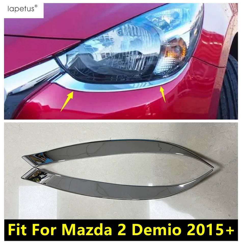 

Car Front Rear Fog Light Lamp Ring Eyebrow Strip Decoration Cover Trim ABS Chrome Accessories Fit For Mazda 2 Demio 2015 - 2023