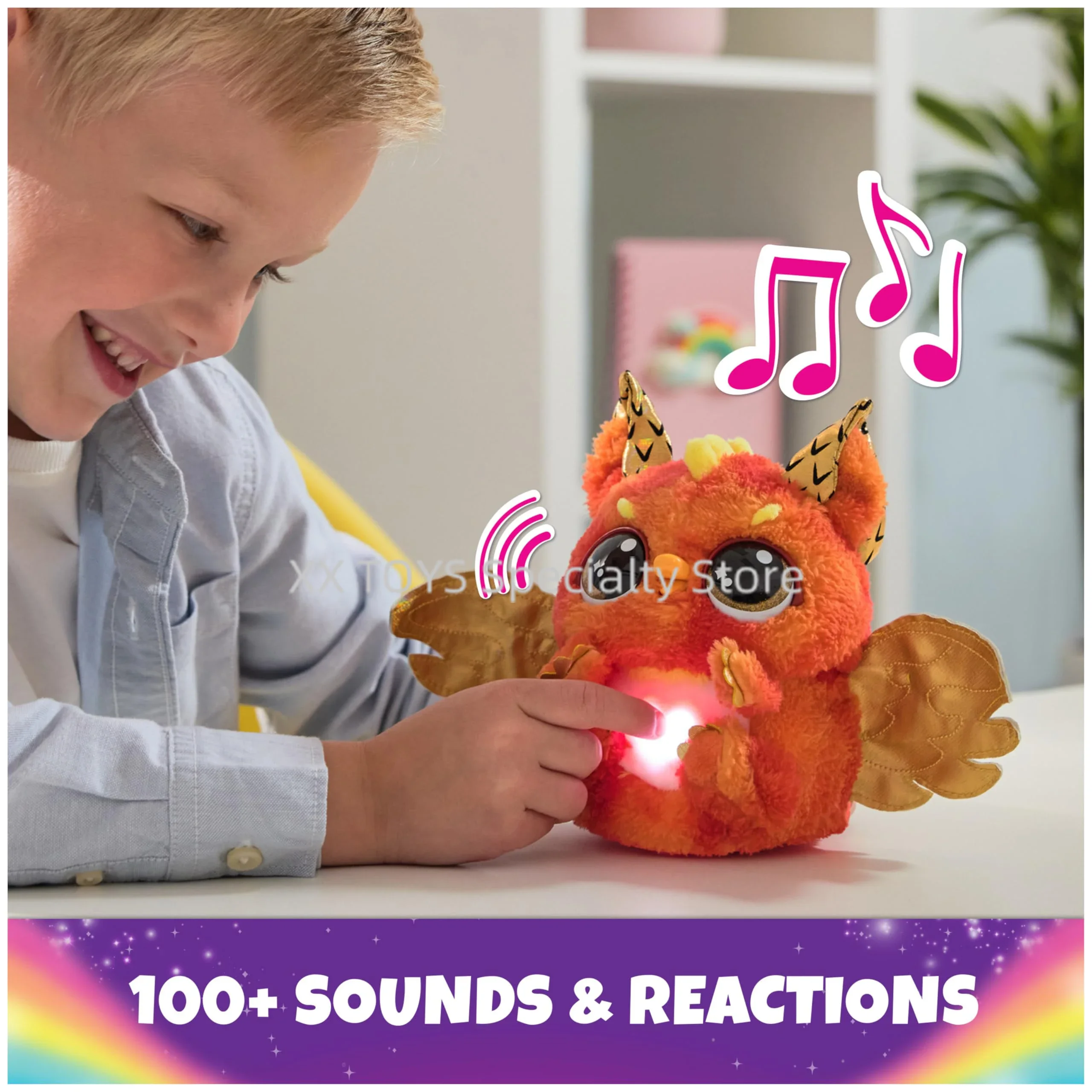 Hatchimals Alive Mystery Hatch Pufficorn Draggle Surprise Interaktywne jajko wylęgowe z dźwiękiem i światłem Elektroniczne zabawki dla zwierząt dla dzieci