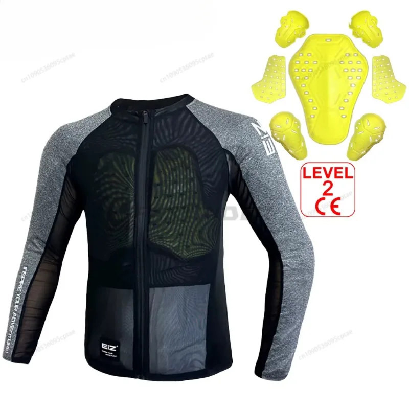

Men's Motorcycle Jacket Summer Breathable Motocross Body Armor Elastic Rider Racing Jacket Clothing CE Certified Protector Gear