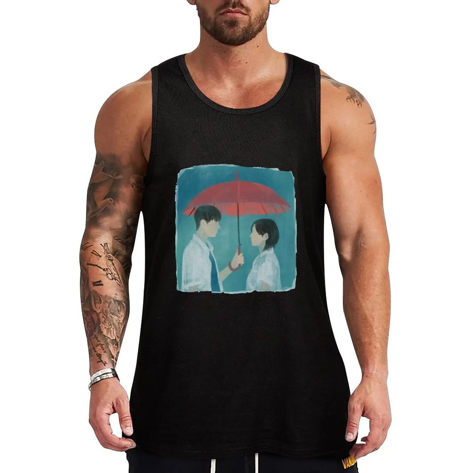 Twinkling Watermelon umbrella scene FANART Tank Top Performance Stretch Tank Top Athletic Workout Wear