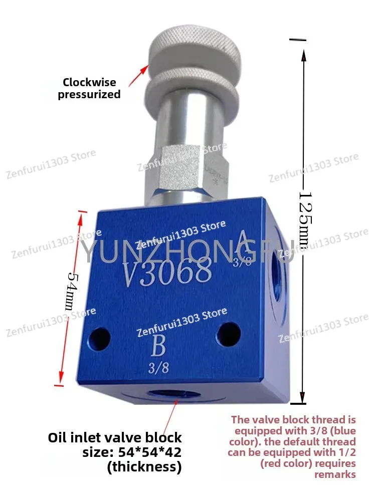 V3068 Manual Adjustable Hydraulic Safety Relief Pressure Relief Pressure Controlled Valve