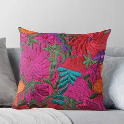 Mexican Embroidered Throw Pillow Cushions Home Decor Sofa Cushion