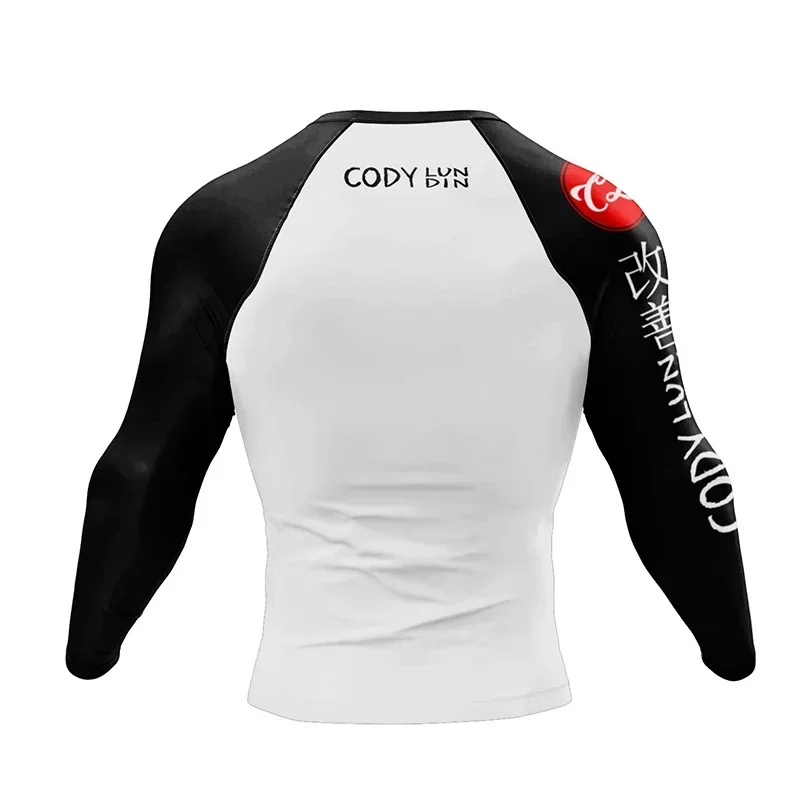 Conjuntos masculinos de camiseta e calça MMA, Jiu Jitsu Rashguard, boxe brasileiro, terno esportivo Bjj Rash Guard, calção de Muay Thai de ginástica