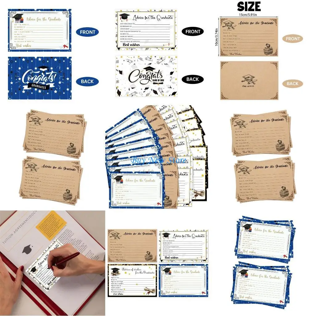 

20CE упаковка из 6 карточек с пожеланиями для выпускников, открытки с пожеланиями 6x4 дюйма для выпускников, принадлежности для