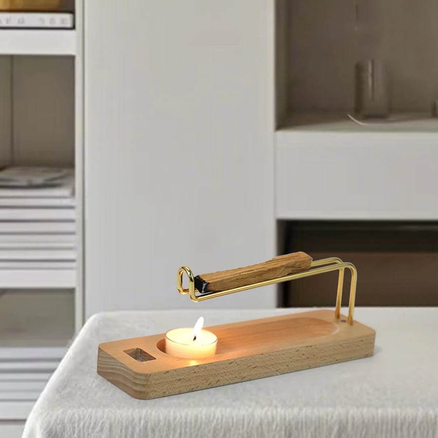 Soporte de palo santo decorativo para escritorio, centro de mesa decorativo, difusor de aroma multifuncional, utensilio de mesa, soporte para incienso.