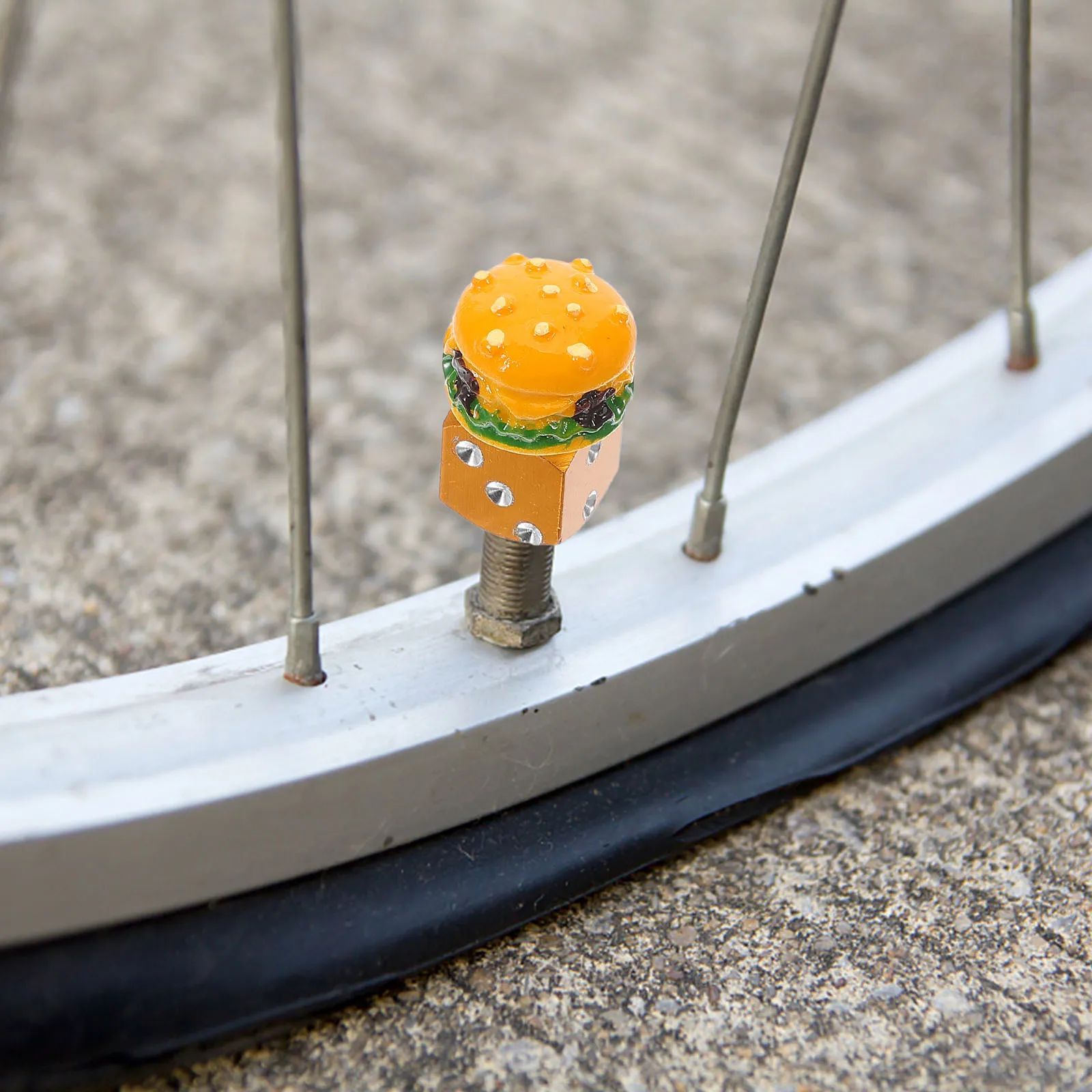 1 قطعة هامبورغ نمط دراجة الإطارات صمام قبعات الفولاذ المقاوم للصدأ الغبار يغطي للدراجات الإطارات حماية صمام الجذعية قبعات عدة