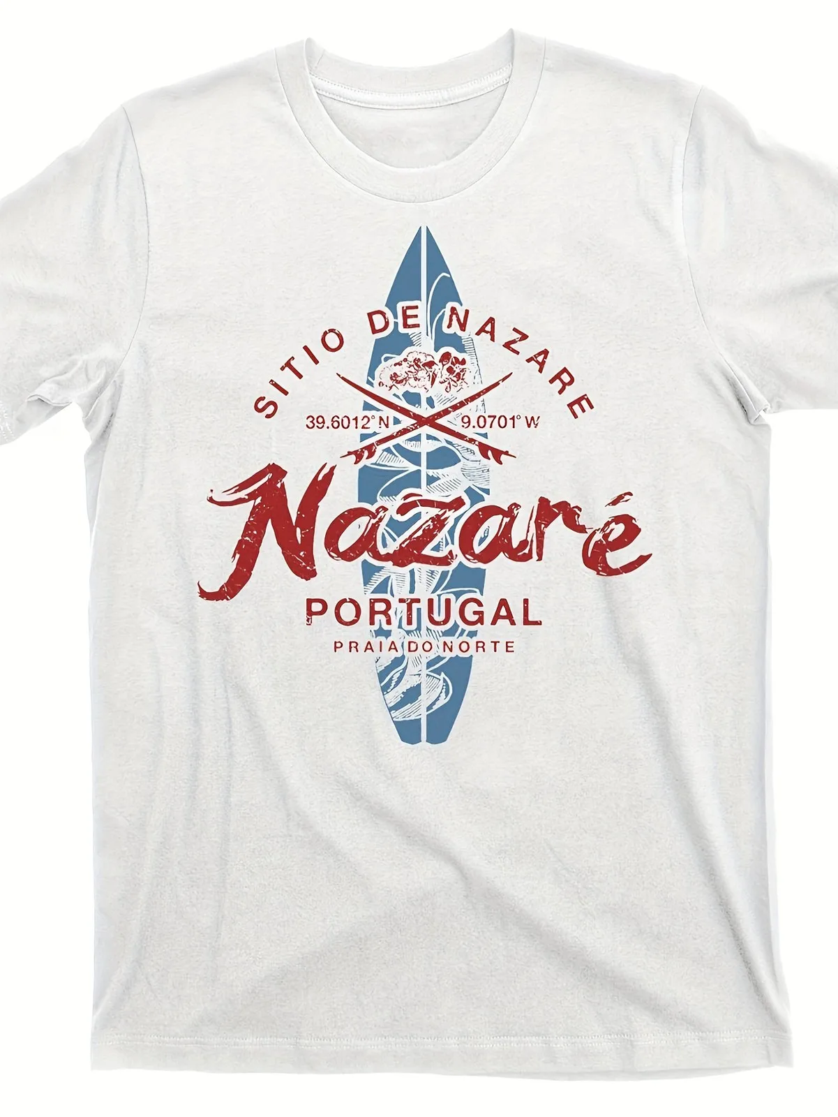 

Retro Surf Graphic Tee Vintage Beach Style Casual Top