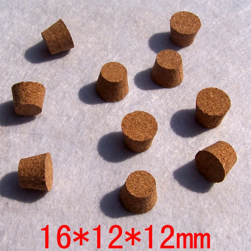 

16*12*12mm Lab Wooden Test Tube Stoppers Small Plugs Glass Bottle Soft Corks for School Experiment