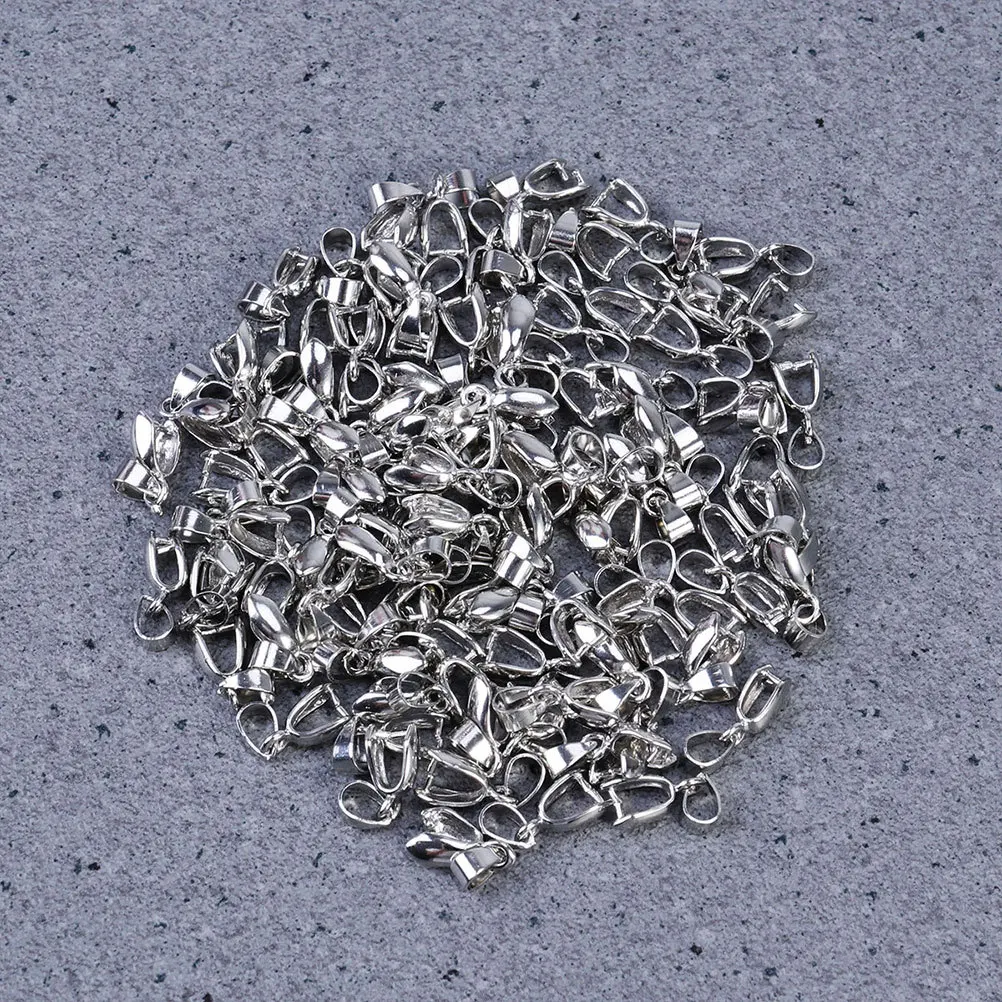 50 pezzi connettore pendente in metallo Bail Bead mini anello fibbia durevole per collana braccialetto portachiavi accessori gioielli fai da te
