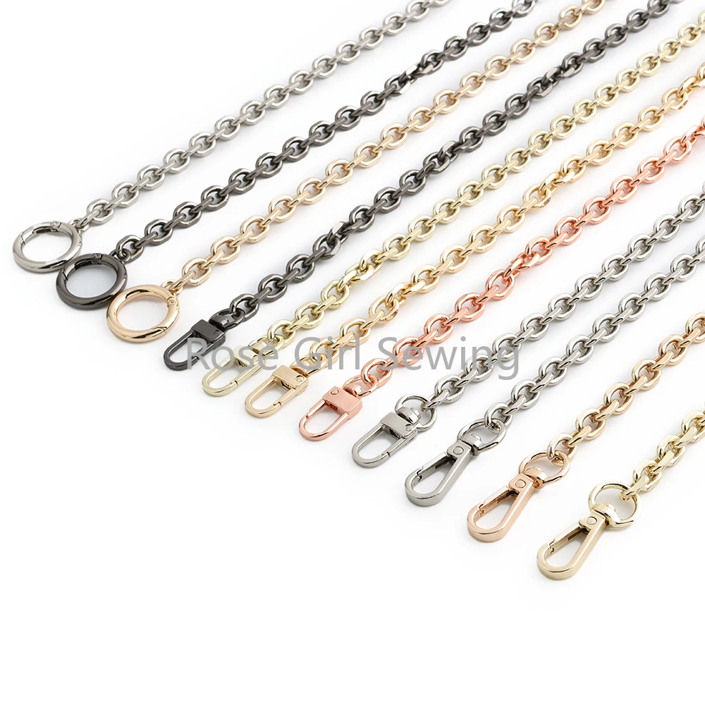2PCS 30cm 60cm 100cm 120cm 9mm O Shape Bag Chain Purse Chain Strap For Messenger Belt Shoulder CrossBody Chain Purse Accessories