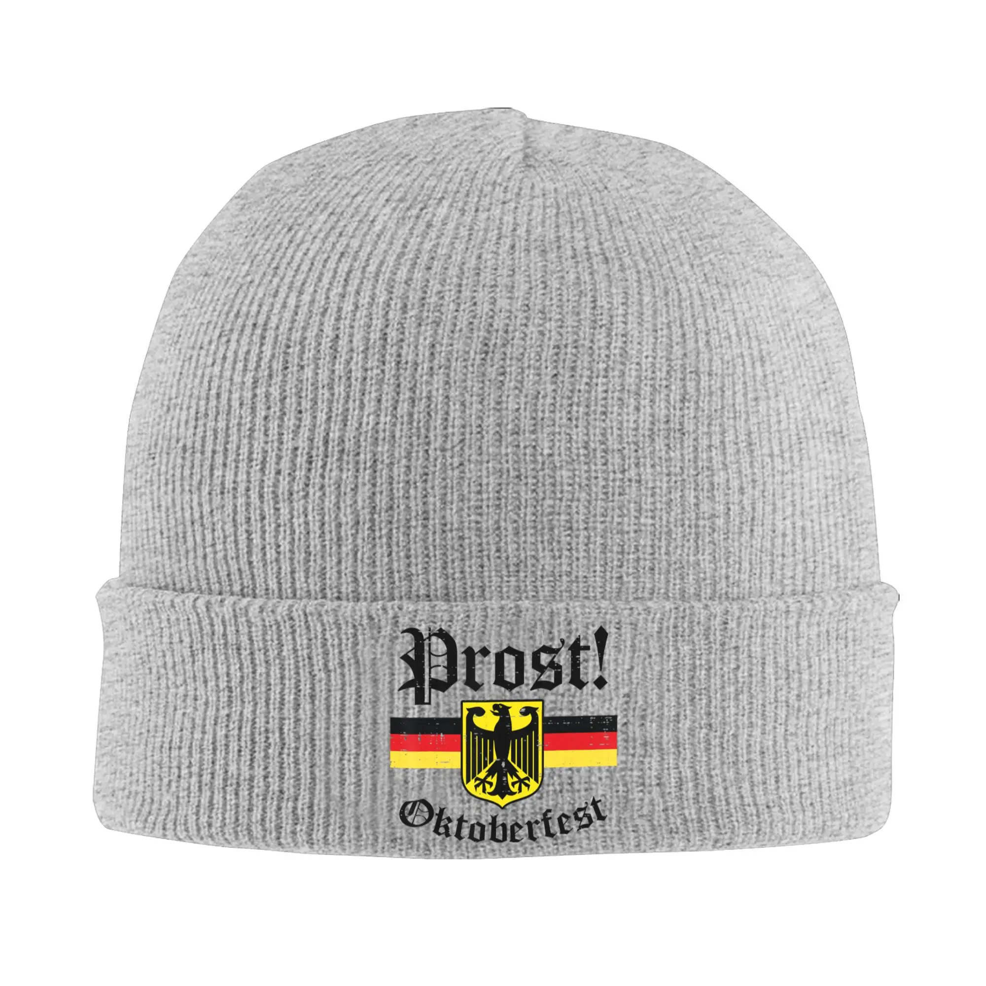 Oktoberfest Prost German Drinking Beer Knitted Hat Beanies Autumn Winter Hat Warm Acrylic Street Octoberfest Cap Men Women Gift