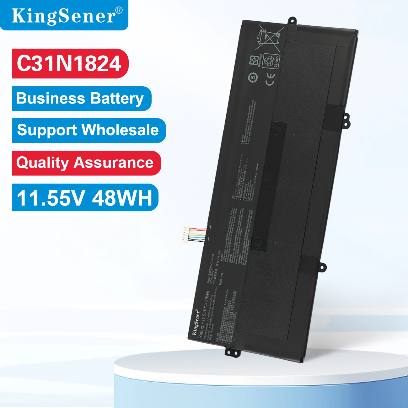 

KingSener C31N1824 Laptop Battery for ASUS Chromebook Flip C434 C434T C434TA C434TA-AI0041 C434TA-AI0045 C434TA-AI0095